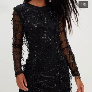 Sequined Fringe Cocktail Dress